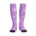 thumbnail image 1 of Pofeuu Lilac Glittering Print Compression Socks for Women & Men Circulation - Best Support for Nurses,Running,Athletic,Sports, 1 of 7