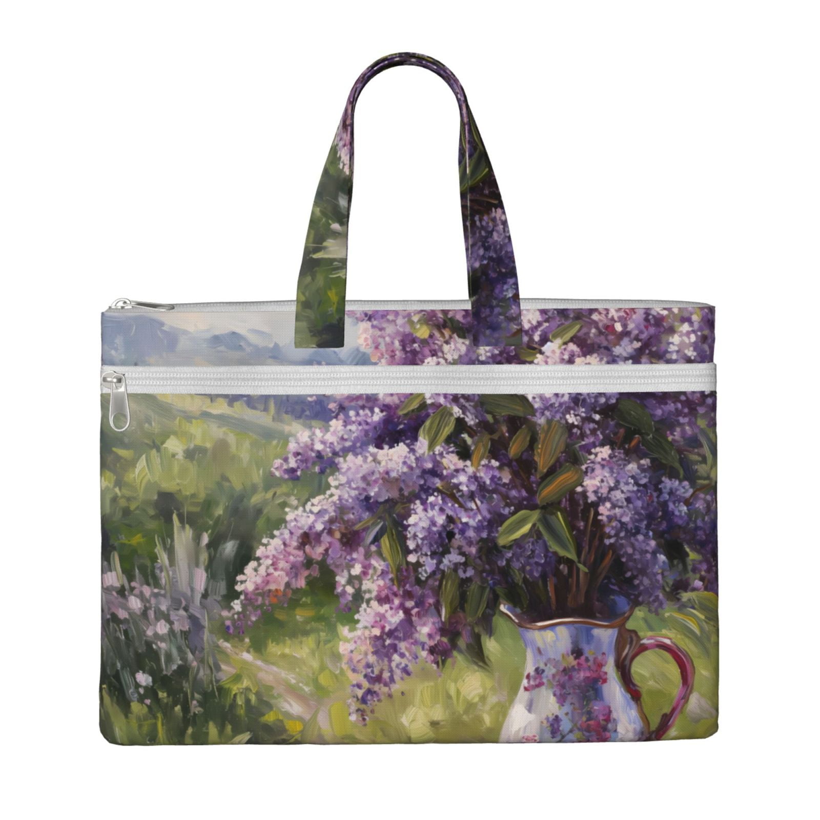 Pofeuu Lilacs Teapot Scenic Painting Print Laptop Bag Carrying ...