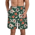 thumbnail image 1 of Pofeuu Lilies Flowers Prin Men's Swim Trunks Quick Dry Bathing Suit Swimming Board Shorts Mesh Lining Beach Swimwear-X-Large, 1 of 6