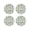 thumbnail image 1 of Pofeuu Lilies Flowers Print Coasters for Drinks, 4Pack PU Leather Coasters, Bar Drink Coasters for Tabletop Protection, Furniture from Damage-Round Shape, 1 of 6