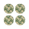 thumbnail image 1 of Pofeuu Lilies Flowers Print Coasters for Drinks, 4Pack PU Leather Coasters, Bar Drink Coasters for Tabletop Protection, Furniture from Damage-Round Shape, 1 of 6