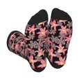 thumbnail image 1 of Pofeuu Lilies Flowers Print Crew Socks, Adult Running Hiking Socks for Youth and Adult, 1 of 7