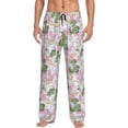 thumbnail image 1 of Pofeuu Lilies Flowers Print Men's Pajama Pants, Soft Lounge Pajama Pants with big pockets for Men Plaid Pj Bottoms-X-Large, 1 of 6