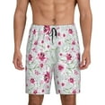 thumbnail image 1 of Pofeuu Lilies Flowers Print Men's Soft Woven Elastic Waistband Sleep Pajama Short-X-Large, 1 of 6