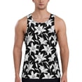 thumbnail image 1 of Pofeuu Lilies Flowers Print Men's Workout Tank Tops Sleeveless Muscle Gym Shirt Quick Dry-4X-Large, 1 of 7
