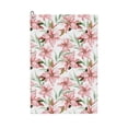 thumbnail image 1 of Pofeuu Lilies Flowers Print Premium Golf Towel with Carabiner Clip Absorbent Microfiber Waffle Pattern Golf Towel for Golf Bag Trolly Belt Loop, 1 of 8