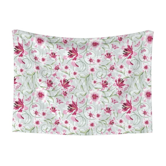 Pofeuu Lilies Flowers Print Puppy Blanket,Dog Blankets,Pet Blanket Cozy Cat Blankets for Indoor Cats, Fuzzy Pet Blanket for Kitten Doggy Dog Blankets-Large
