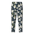 thumbnail image 1 of Pofeuu Lilies Flowers Print Teenagers' Pajama Pants, Soft Lounge Pajama Pants with big pockets for Men Plaid Pj Bottoms-Large, 1 of 6
