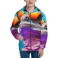 thumbnail image 1 of Pofeuu Lizard With Sunglasses Colorful Print Teenage Zipper Hoodie Sweatshirts Hooded Casual Jackets With Pocket For Boys Girls-Medium, 1 of 6