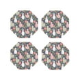 thumbnail image 1 of Pofeuu Llamas Print Coasters for Drinks, 4Pack PU Leather Coasters, Bar Drink Coasters for Tabletop Protection, Furniture from Damage-Octagon, 1 of 6
