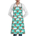 thumbnail image 1 of Pofeuu Lobsters Of Turquoise Waves Print Aprons with Pockets, Cute Aprons for Kitchen, Cooking, Server, Barber, Chef Apron, 1 of 7