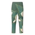 thumbnail image 1 of Pofeuu Lotus Golden Line Print Teenagers' Pajama Pants, Soft Lounge Pajama Pants with big pockets for Men Plaid Pj Bottoms-Medium, 1 of 6