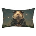 thumbnail image 1 of Pofeuu Lotus Leaf Starry Sky Guinea Pig Print Polyester Microfiber Plush Pillowcases, Super Soft and Cozy Pillow Case Covers with Envelop Closure（Pillow core not included）-16"x24", 1 of 6