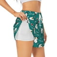 thumbnail image 1 of Pofeuu Love Dog Print Women's Athletic Shorts Running Workout Shorts Tummy Control Quick Dry Gym Shorts with Pockets Double layer sports shorts-Medium, 1 of 7