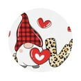 thumbnail image 1 of Pofeuu Love Gnomes Print Leather Coasters Set of 6, Round Cups Mugs Mat Pad for Home Kitchen Heat Resistant Drink Coasters,Round Shape, 1 of 7