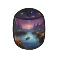 thumbnail image 1 of Pofeuu Magical Bees Twilight River Print Silicone Pot Mat Mitten With Hanging Loop Heat Resistant Oven Mitts Non-Slip Bbq Baking Smoking Potholders, 1 of 7