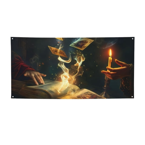 Pofeuu Magical Tarot Reading Print Colorful Yard Festival Banner Sign Party Outdoor & Indoor Party Decoration Banne Festival Yard Sign-Small