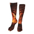 thumbnail image 1 of Pofeuu Magma Fire Black Dragon Print Stockings, Adult Running Hiking Socks for Youth and Adult-One Size, 1 of 8