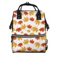 thumbnail image 1 of Pofeuu Maple Leaf Print Diaper Bag Backpack, Multifunction Travel Pack Maternity Baby Changing Bags, Large Capacity, Waterproof, 1 of 6