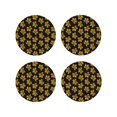 thumbnail image 1 of Pofeuu Maple Leaves With Leopard Print Coasters for Drinks, 4Pack PU Leather Coasters, Bar Drink Coasters for Tabletop Protection, Furniture from Damage-Round Shape, 1 of 6