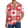 thumbnail image 1 of Pofeuu Maple Leaves1 Print Mens Casual Short Sleeve Shirts Beach Summer Spread Collar Pocket Tops Men's Casual Short-sleeved Shirt-4X-Large, 1 of 5