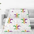 thumbnail image 1 of Pofeuu Mardi Gras Carnival1 Print Ultra-Soft Micro Fleece Blanket,for Bed Or Sofa,All Season Throw Blankets Flannel Blanket-50"x40", 1 of 7