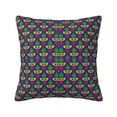 thumbnail image 1 of Pofeuu Mardi Gras Carnival3 Print Double-sided plush pillowcase Square Throw Pillow Covers Pillows Cover for Living Room Bedroom Sofa Couch Cushion Cover（No pillow core）-16"x16", 1 of 7
