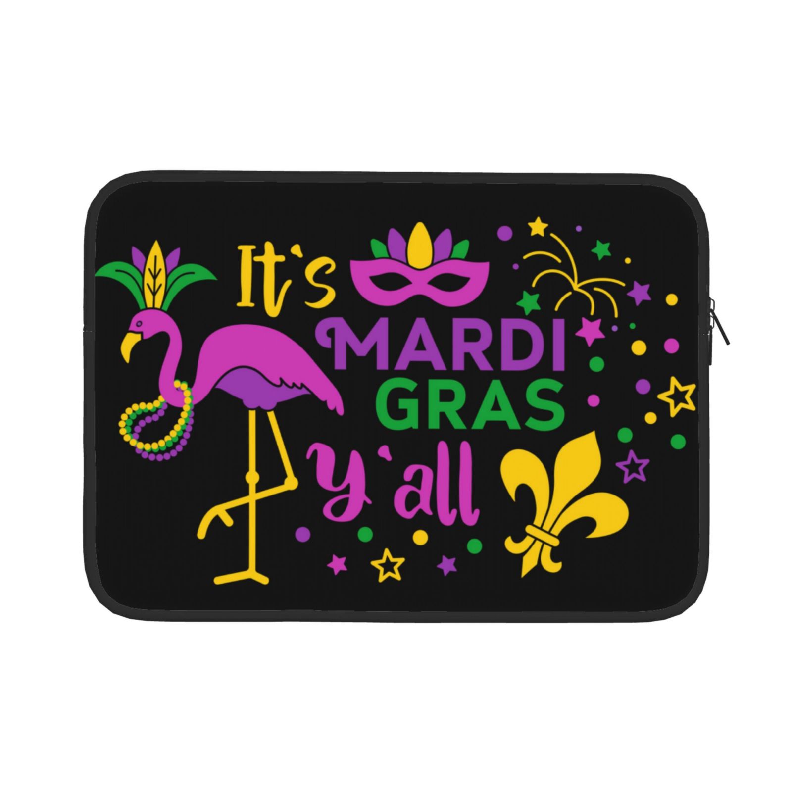 Flamingo Computer Case Pofeuu Mardi Gras with Flamingo Print Laptop Carrying Case,13-15-Inch ...
