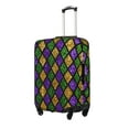 thumbnail image 1 of Pofeuu Mardi Gras Shiny Green Purple Print Luggage Suitcase Cover Protector Luggage Washable Covers Aesthetic for 18/24/28/32 inch Luggage（No luggage included）-Small, 1 of 7