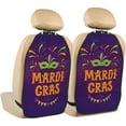 thumbnail image 1 of Pofeuu Mardi Gras2 Print 2 Pack PU Leather Kick Mat Back Seat Protector, Universal Car Seat Back Organizer, Waterproof Backseat Protector For Most Car, 1 of 8