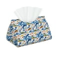 thumbnail image 1 of Pofeuu Marine Animals Print Tissue Box Cover, Modern Decorative PU Leather Rectangular Tissue Box Case Organizer Holder for Vanity Countertop, Night Stands, Livingroom, 1 of 7