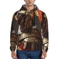 thumbnail image 1 of Pofeuu Medieval Knight Dog Print Mens Casual Hooded Collar Drawstring Hoodies Pullover Sweatshirts Casual Long Sleeve Shirts-XX-Large, 1 of 7