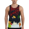 thumbnail image 1 of Pofeuu Merry Christmas Elk Print Men's Workout Tank Tops Sleeveless Muscle Gym Shirt Quick Dry-3X-Large, 1 of 7