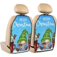 thumbnail image 1 of Pofeuu Merry Christmas Gnome Print 2 Pack PU Leather Kick Mat Back Seat Protector, Universal Car Seat Back Organizer, Waterproof Backseat Protector For Most Car, 1 of 8