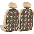 thumbnail image 1 of Pofeuu Merry Christmas Print 2 Pack PU Leather Kick Mat Back Seat Protector, Universal Car Seat Back Organizer, Waterproof Backseat Protector For Most Car, 1 of 8