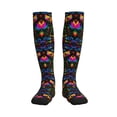 thumbnail image 1 of Pofeuu Mexican Flower Traditional1 Print Compression Socks for Women & Men Circulation - Best Support for Nurses,Running,Athletic,Sports, 1 of 7