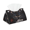 thumbnail image 1 of Pofeuu Midnight Butterfly Floral Dream Print Tissue Box Cover, Modern Decorative PU Leather Rectangular Tissue Box Case Organizer Holder for Vanity Countertop, Night Stands, Livingroom, 1 of 7