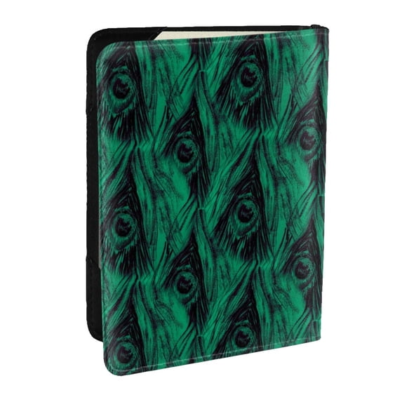 Pofeuu Mint Bird Feathers Print Travel Document Organizer Passport Holder Men Women for Family (6.5 in x 4.5 in),Wallet Holder Credit Card Clutch Bag Case