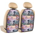 thumbnail image 1 of Pofeuu Mist Sunflower Skull Print 2 Pack PU Leather Kick Mat Back Seat Protector, Universal Car Seat Back Organizer, Waterproof Backseat Protector For Most Car, 1 of 8