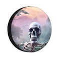 thumbnail image 1 of Pofeuu Mist Sunflower Skull Print Spare Tire Wheel Cover for Car Truck SUV Camper Universal Fit Spare Tire Cover RV Spare Tire Covers-15 inch, 1 of 6