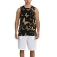 thumbnail image 1 of Pofeuu Modern Golden Butterfly Print Basketball Jersey, Shirts for Men Youth Basketball Jersey Crew Neck-4X-Large, 1 of 6