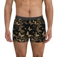 thumbnail image 1 of Pofeuu Modern Golden Butterfly Print Men’s Boxer Briefs, Moisture-Wicking Underwear, Regular,Trunk-Medium, 1 of 5