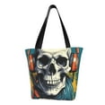 thumbnail image 1 of Pofeuu Modern Hip-Hop Skull Print Women Fashion Shoulder Handbags Top Handle Satchel Bags Tote Shoulder Shopping Bag Stylish Canvas Tote Bag, 1 of 6