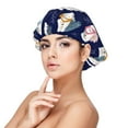 thumbnail image 1 of Pofeuu Mom And Baby Owls Print Silk Bonnet for Sleeping, Satin Hair Bonnets, Soft Elastic Band Silk Sleep Cap, Hair Wrap, 1 of 6