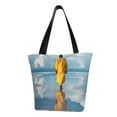 thumbnail image 1 of Pofeuu Monk Walking On Water Print Women Fashion Shoulder Handbags Top Handle Satchel Bags Tote Shoulder Shopping Bag Stylish Canvas Tote Bag, 1 of 6