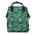 thumbnail image 1 of Pofeuu Monstera Leaves Print Diaper Bag Backpack, Multifunction Travel Pack Maternity Baby Changing Bags, Large Capacity, Waterproof, 1 of 6
