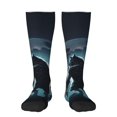thumbnail image 1 of Pofeuu Moon Wolf Warrior Print Stockings, Adult Running Hiking Socks for Youth and Adult, 1 of 6