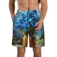 thumbnail image 1 of Pofeuu Mountain Blue Flowers Vase Prin Men's Swim Trunks Quick Dry Bathing Suit Swimming Board Shorts Mesh Lining Beach Swimwear-X-Large, 1 of 6