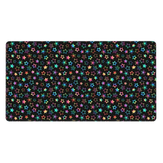 Pofeuu Multi-Colored Stars Print Mouse Pad,Rubber, Multipurpose Comfortable Waterproof Mousepad Desk Mat for Gamer Office Home