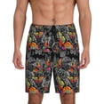 thumbnail image 1 of Pofeuu Multicolored Butterflies C Print Men's Soft Woven Elastic Waistband Sleep Pajama Short-XX-Large, 1 of 6